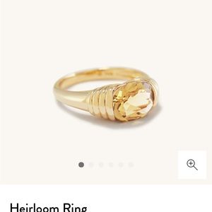Mejuri Heirloom Ring 14K yellow gold Honey Quartz